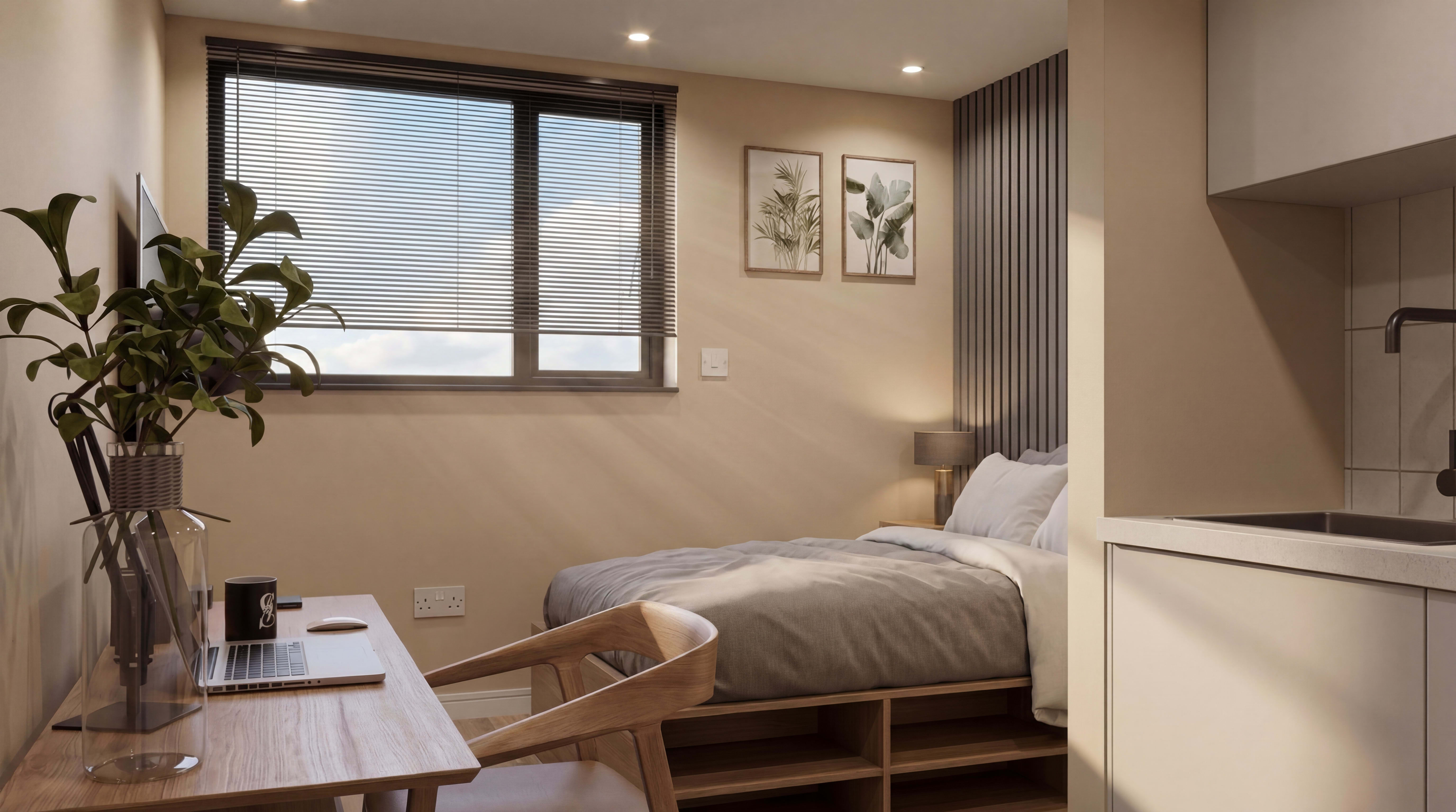 DRAFT PLACEHOLDER: communal kitchen and living space in a co-living development
