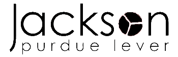 Jackson Purdue Lever logo featuring stylized text with a circular geometric element replacing the letter O