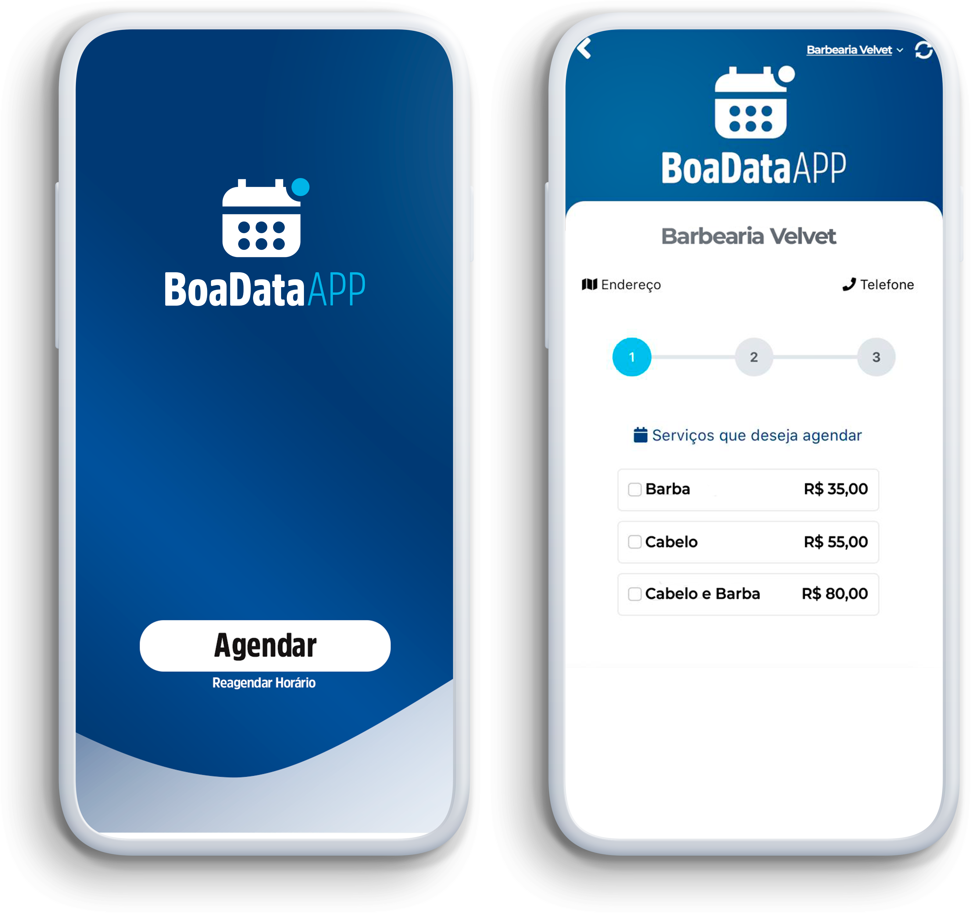 Mockup do BoaDataAPP