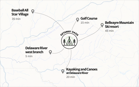 Location map showing nearby attractions