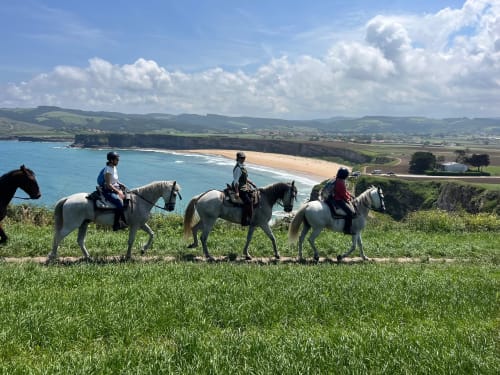 Beach ride at low tide on the Cantabrian coast
