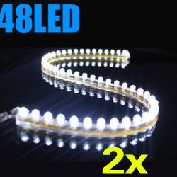 SODIAL (R) 2X bianco 48 centimetri 48 SMD LED...