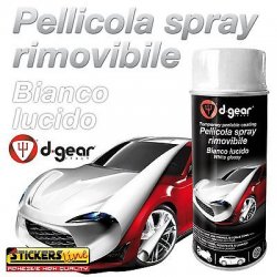 Vernice removibile BIANCO LUCIDO 400ml Pellicola...