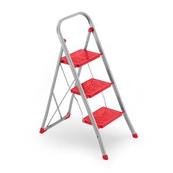 SCALA SCALOTTO IN LEGNO 5//6//7//8//9//10 GRADINI SCALETTA PIEGHEVOLE ANTISCIVOLO