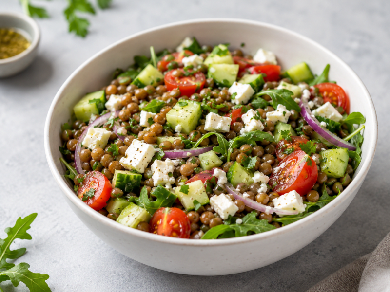 Peynirli Mercimek Salatası