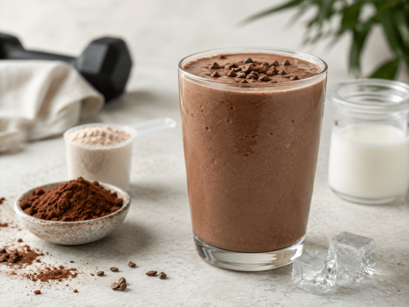 Proteinli Muzsuz Kakao Smoothie