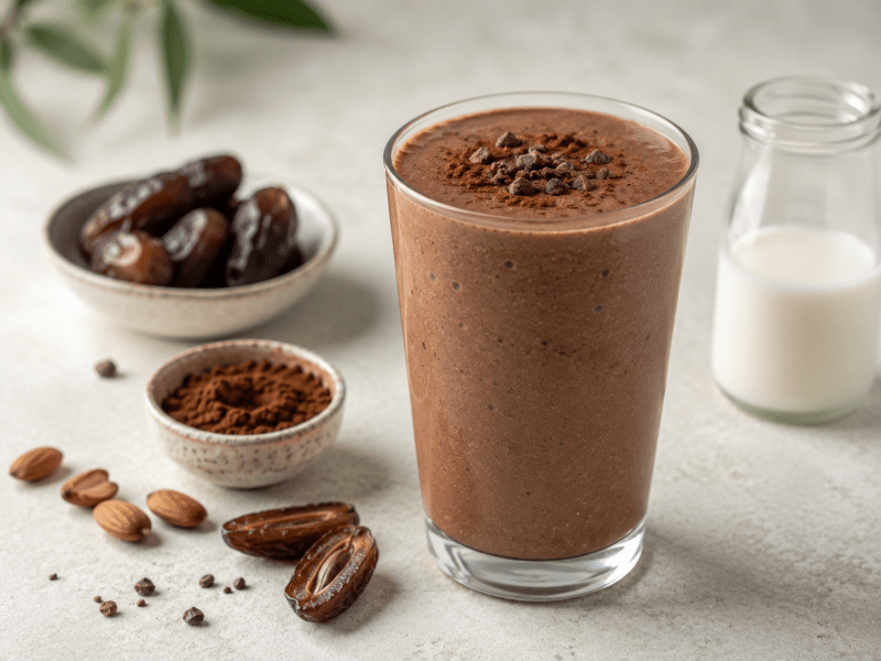 Vegan Hurmalı Kakao Smoothie
