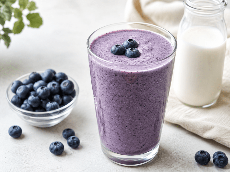 Yaban Mersinli Laktozsuz Smoothie
