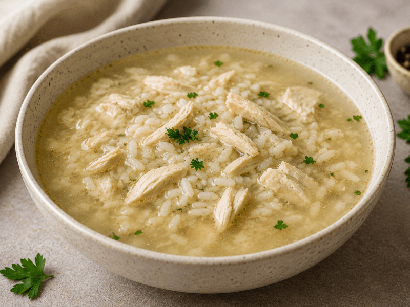Glutensiz Tavuklu Pirinç Çorbası