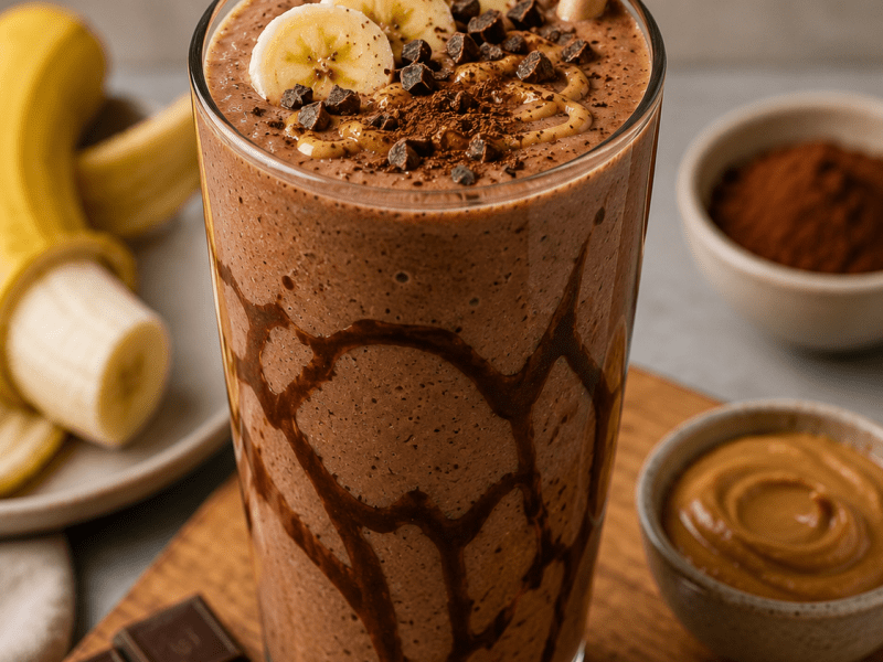 Kakaolu Fıstık Ezmeli Smoothie