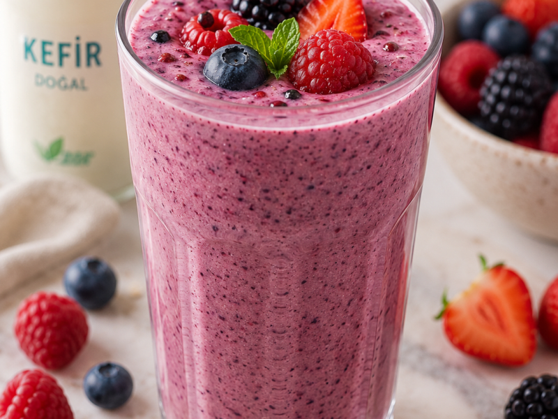 Orman Meyveli Kefir Smoothie