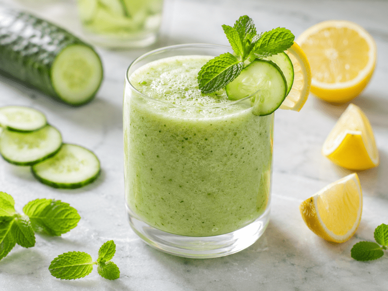 Düşük Kalorili Salatalık Smoothie