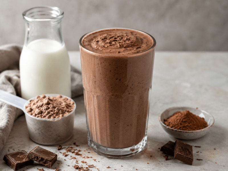 Yüksek Proteinli Çikolata Smoothie