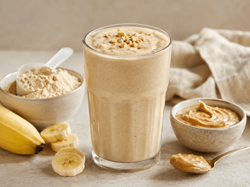 Proteinli Fıstık Ezmeli Smoothie