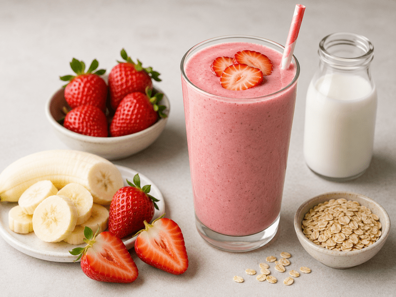 Çilekli Muzlu Fit Smoothie