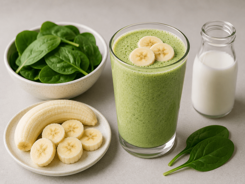Ispanaklı Muzlu Smoothie