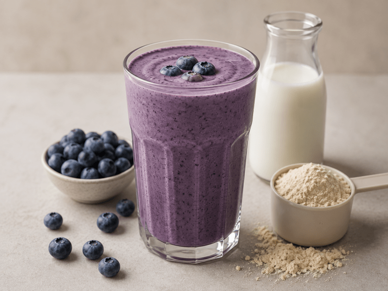 Yaban Mersinli Protein Smoothie
