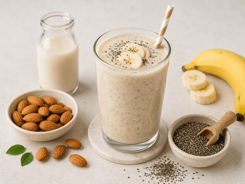 Vegan Badem Sütlü Smoothie