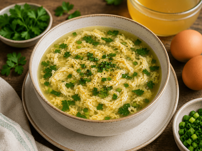 Proteinli Yumurtalı Çorba