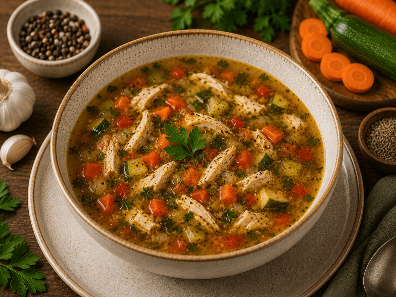 Paleo Tavuk Suyu Çorbası