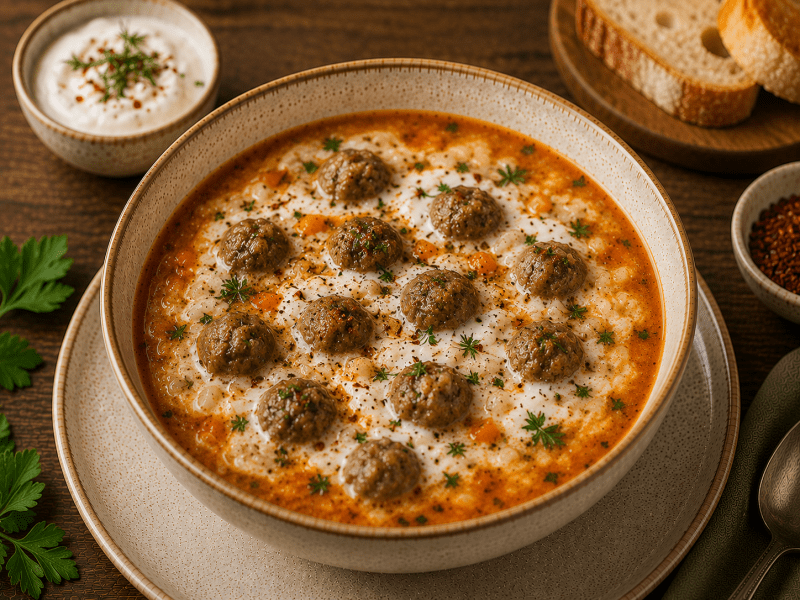 Köfteli Yoğurt Çorbası