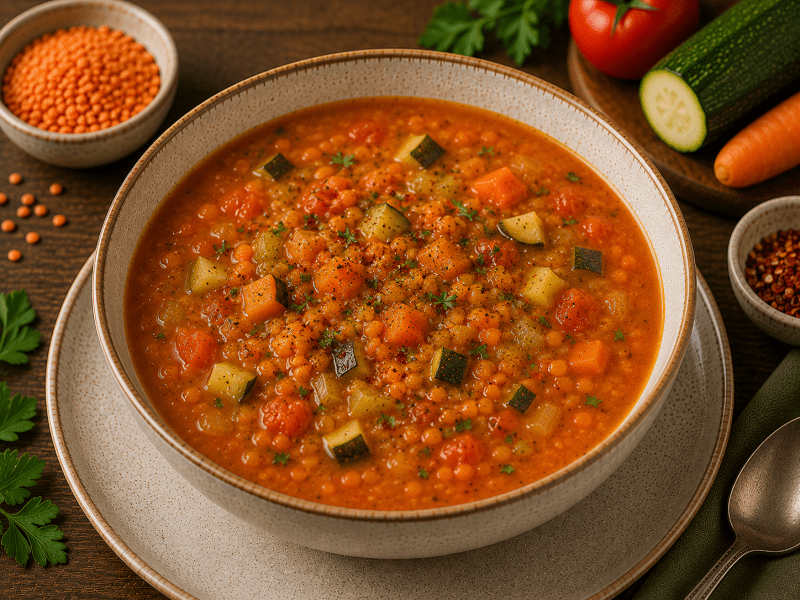 Sebzeli Mercimek Çorbası