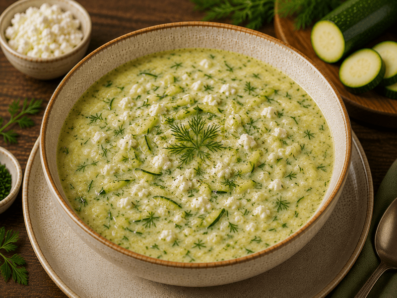 Peynirli Kabak Çorbası