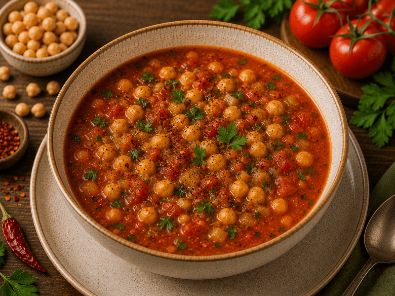 Acılı Nohut Çorbası