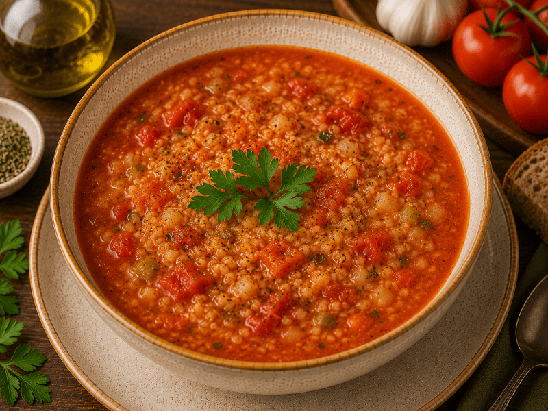 Bulgurlu Domates Çorbası