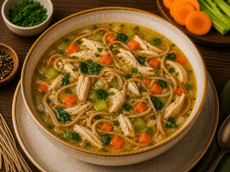 Tavuklu Noodle Çorbası Fit
