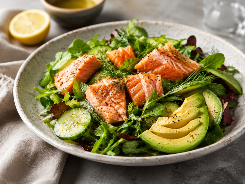 Keto Somon Salatası