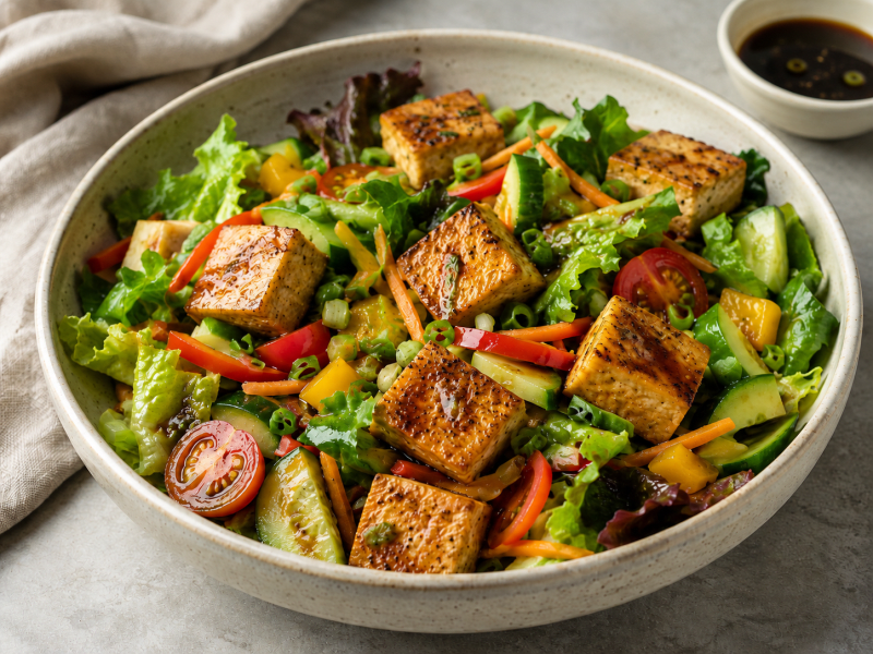 Soya Soslu Tofu Salatası