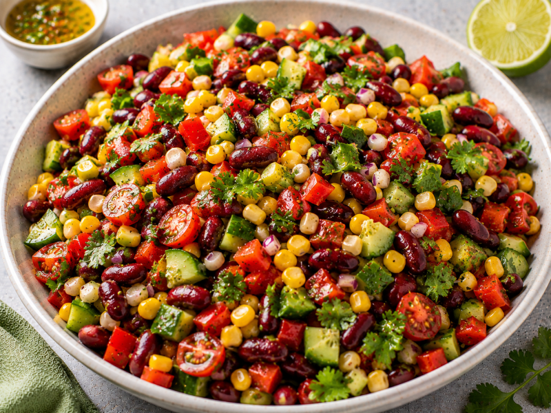 Meksika Fasulye Salatası