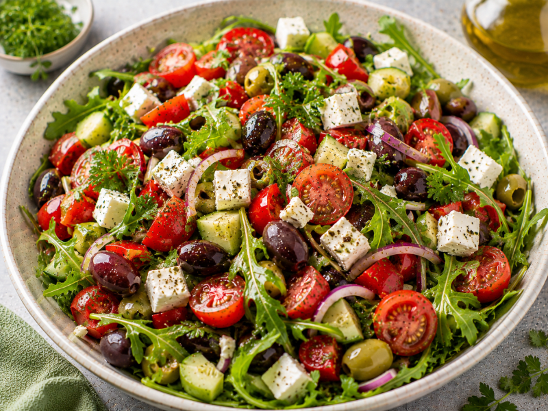 Zeytinli Akdeniz Salatası