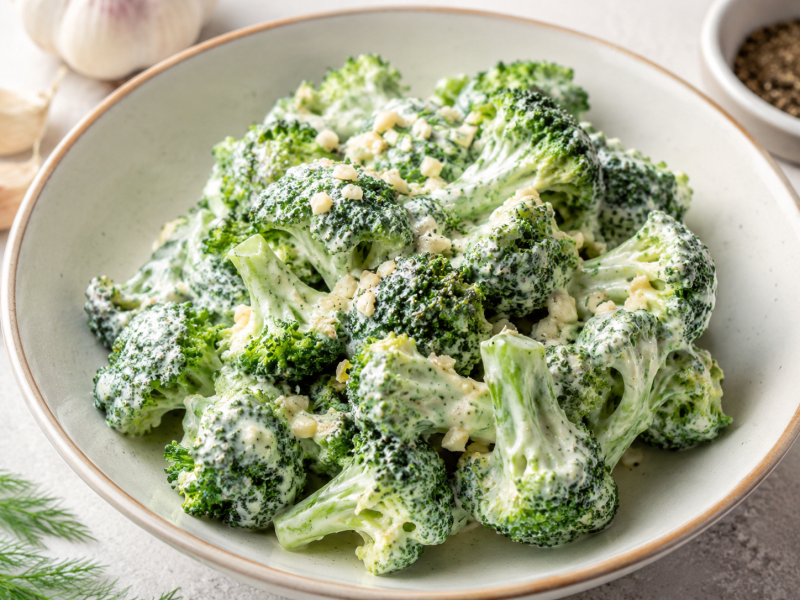 Brokolili Yoğurtlu Salata