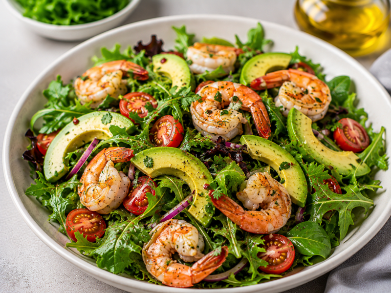 Karidesli Avokado Salatası