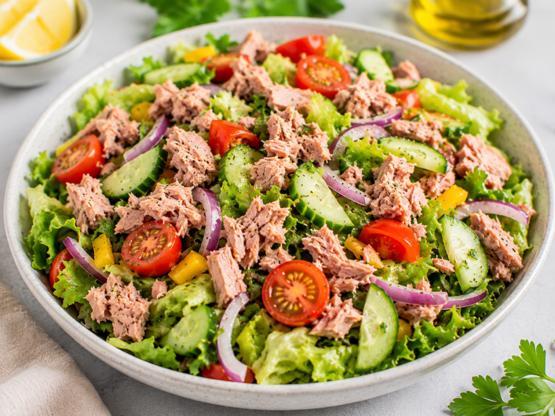 Ton Balıklı Yeşil Salata