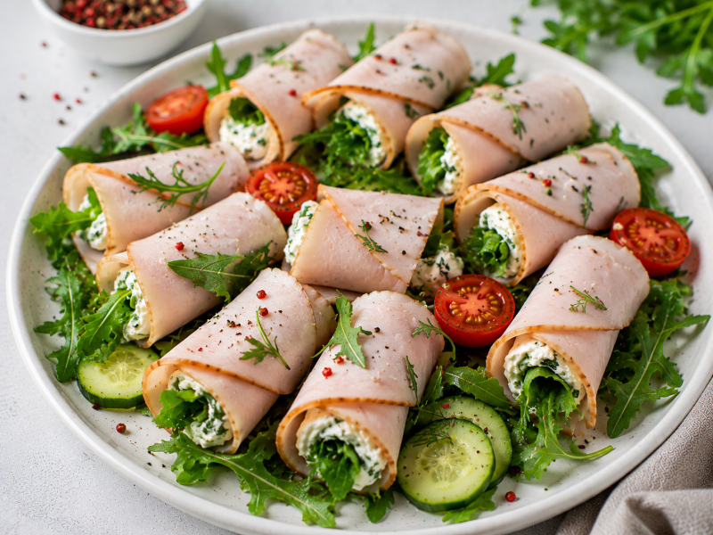 Baharatlı Hindi Füme Ruloları