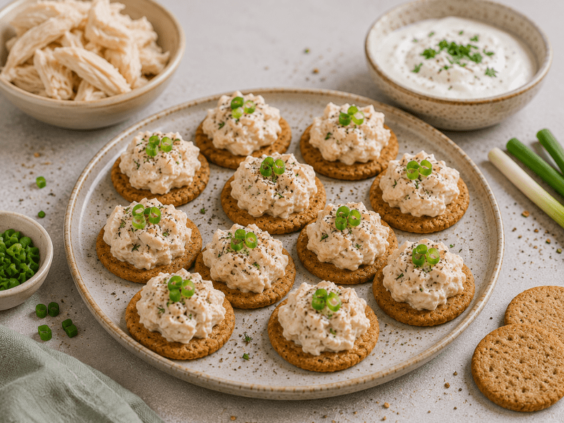 Tavuklu Mini Kraker Kanepesi