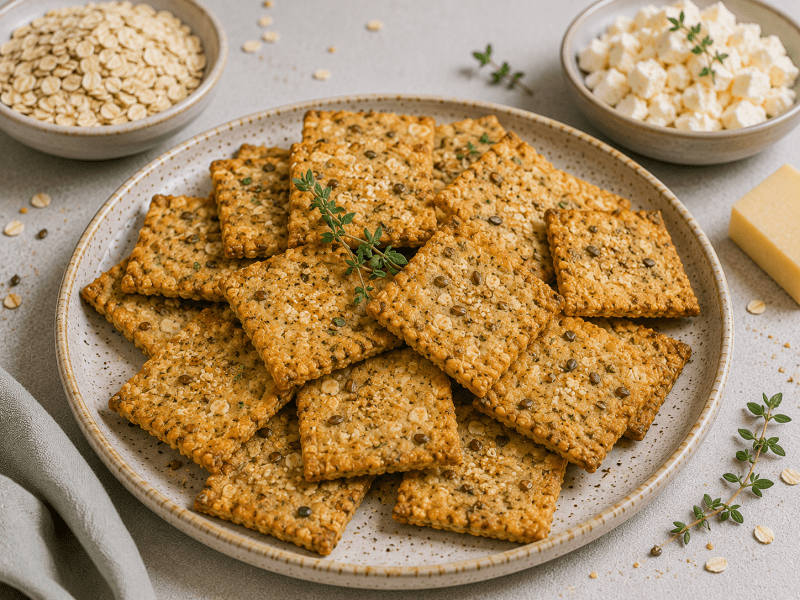 Peynirli Yulaf Kraker