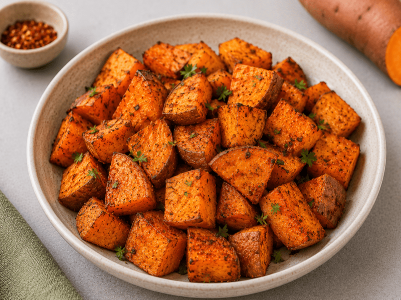 Fırında Tatlı Patates Dilimleri