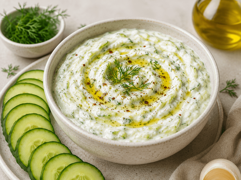 Yoğurtlu Salatalık Dip