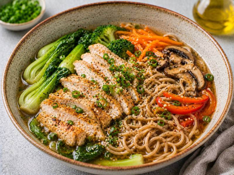 Sebzeli Tavuklu Ramen Fit