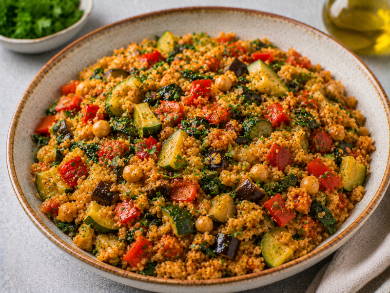 Sebzeli Vegan Bulgur Pilavı
