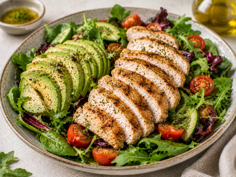 Keto Tavuklu Avokado Tabağı