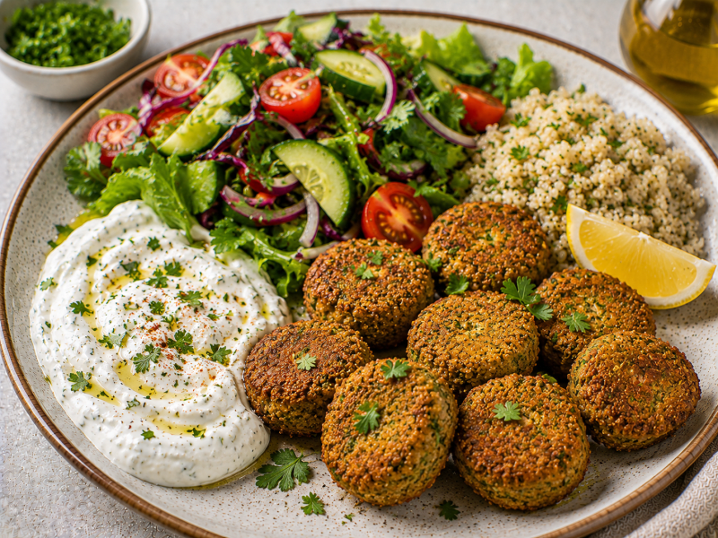 Fırında Falafel Tabağı