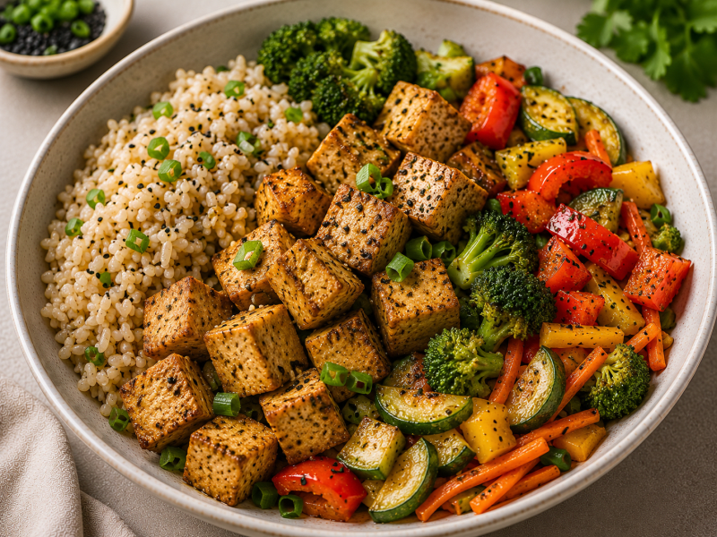 Zeytinyağlı Tofu Bowl