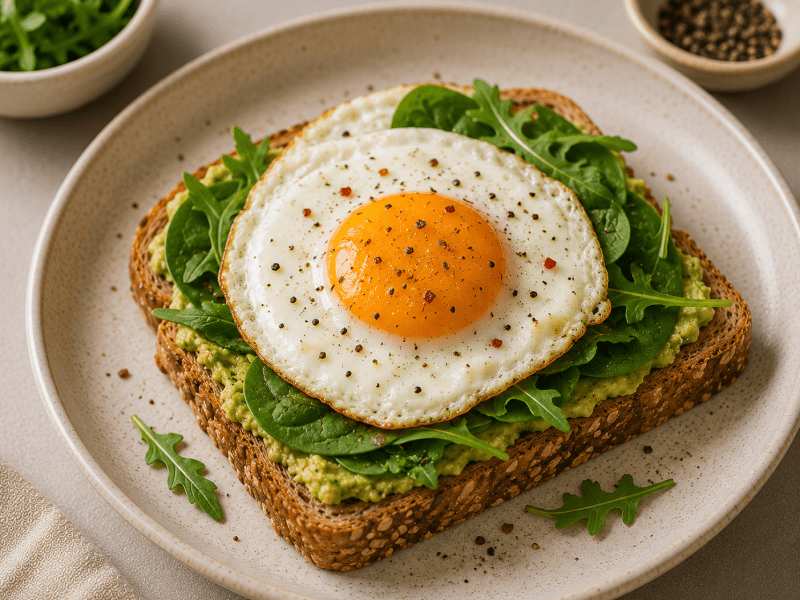 Yumurtalı Tam Buğday Ekmek Üstü