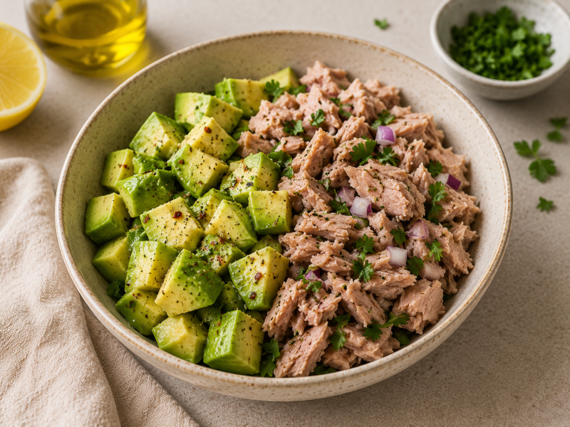 Keto Ton Balıklı Avokado