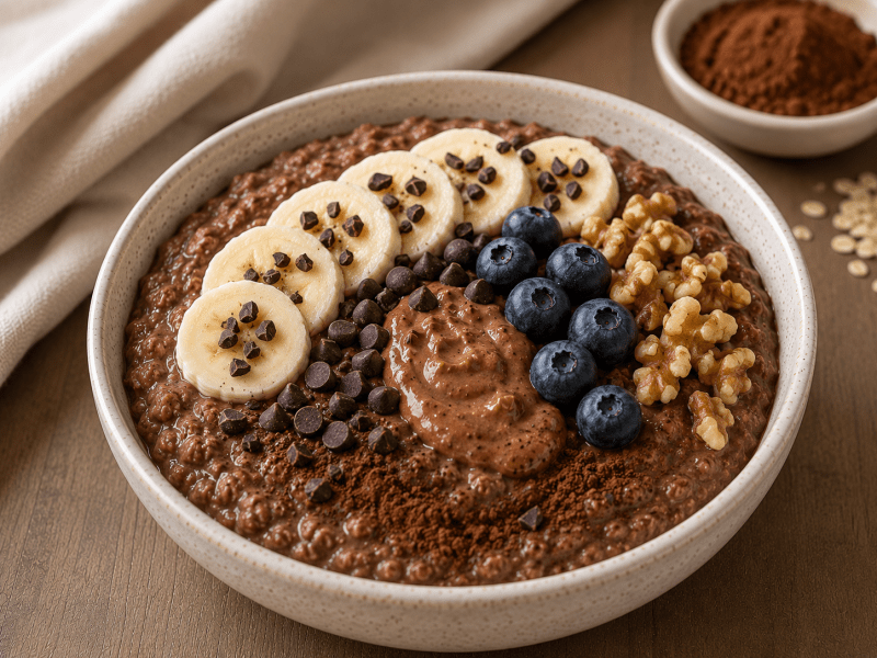 Vegan Proteinli Kakaolu Yulaf